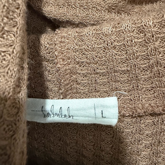 Waffle-Knit Hooded Sweater in Brown - Picture 2 of 2